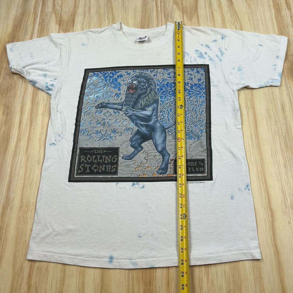 Vintage 90s Rolling Stones Bridges to Babylon Tour T-Shirt Size L Single Stitch - Picture 10 of 12